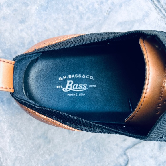 G.H Bass Black Knit Oxford style Casual Comfy Dress Shoes - Picture 6 of 7